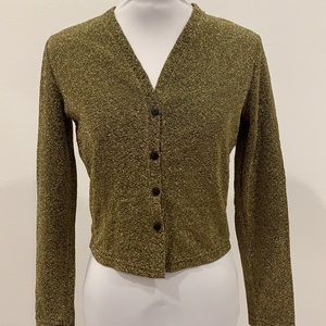 Gold shimmery Cardigan like new! So pretty! Sz M